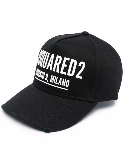 Shop Dsquared2 Logo-print Cap In Black