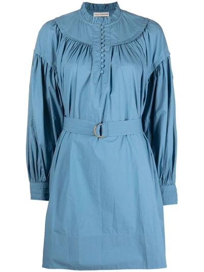 Shop Ulla Johnson Ingrid Belted Dress In Blue