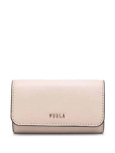 Shop Furla Logo-plaque Leather Purse In Pink