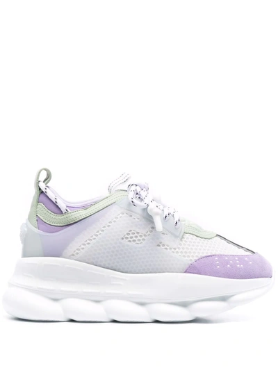 Shop Versace Chain Reaction Low-top Sneakers In White