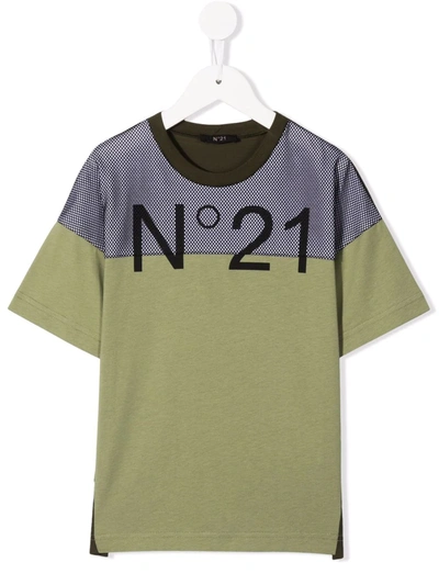 Shop N°21 Logo-print T-shirt In Green