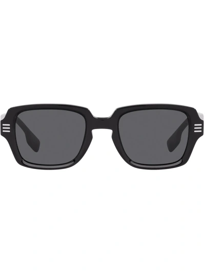 Shop Burberry Eyewear Be4349 Rectangle-frame Sunglasses In Black