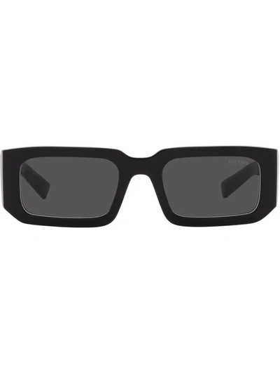 Shop Prada Pr 06ys Rectangle Frame Sunglasses In Black