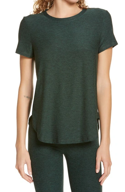 Shop Beyond Yoga On The Down Low T-shirt In Forest Green - Pine