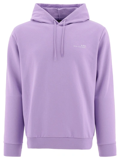 Shop Apc "item" Hoodie In Purple