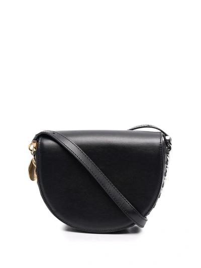 Shop Stella Mccartney Small Frayme Crossbody Bag In Black