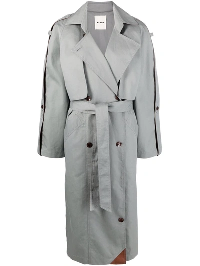 Shop Aeron Lily Belted Trench Coat In Blue