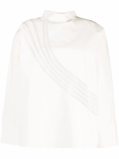 Shop Aeron Campus Stripe-pattern Blouse In White