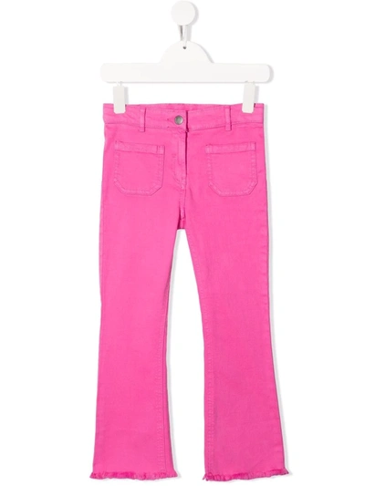 Shop Stella Mccartney Flared-cuff Straight Jeans In Pink