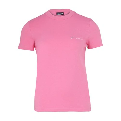 Shop Jacquemus Brode Patterned Top In Dark Pink