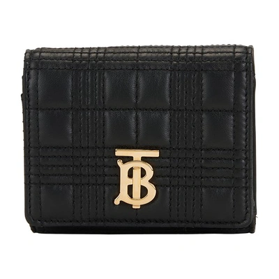Shop Burberry Small Lola Folding Wallet In Black