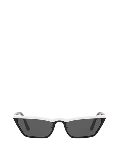 Shop Prada Pr 19us White Black Sunglasses