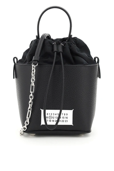 Shop Maison Margiela 5ac Mini Bucket Bag In Black (black)