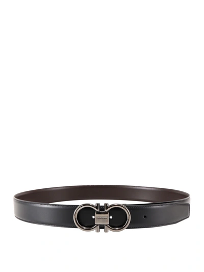 Shop Ferragamo Belt In Black