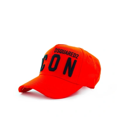 Dsquared2 Adjustable Men's Cotton Hat Baseball Cap Icon In Orange | ModeSens