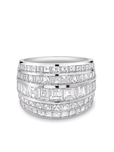 Pragnell Platinum Manhattan Classic Diamond Ring In Silver