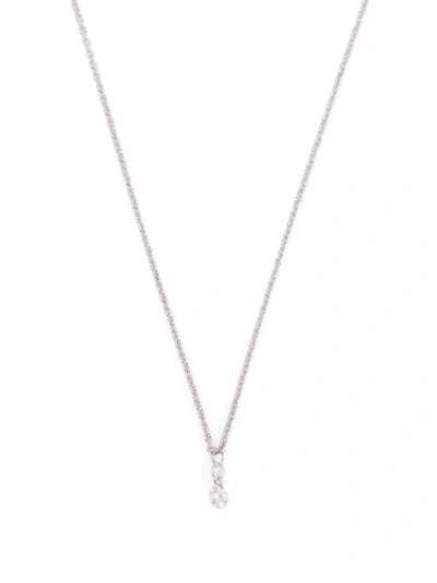 Shop White Bird 18kt White Gold Capucine Diamond Necklace In Silver