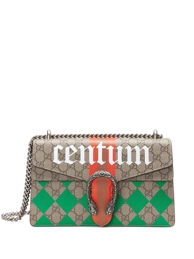 Shop Gucci Small Centum Dionysus Shoulder Bag In Neutrals