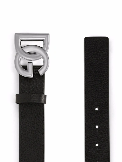 Shop Dolce E Gabbana Men's Black Leather Belt