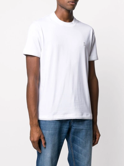 Shop Brunello Cucinelli Cotton Logo& T-shirt In White