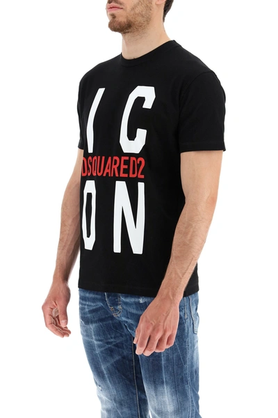 Shop Dsquared2 Icon Print T-shirt In Mixed Colours