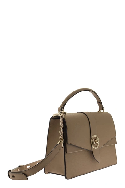 Shop Michael Kors Satchel - Saffiano Leather Handbag In Camel