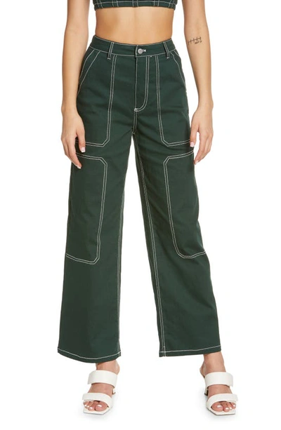 Shop By.dyln Cooper Flared Denim Jeans In Green
