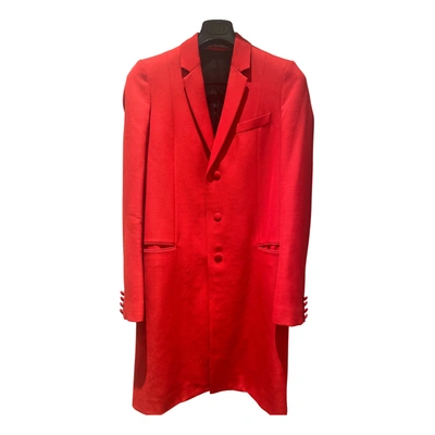 Pre-owned Givenchy Wool Coat In Red