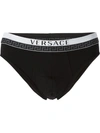 Versace Logo Brief In Black