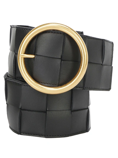 Shop Bottega Veneta Maxi Intrecciato Belt In Black