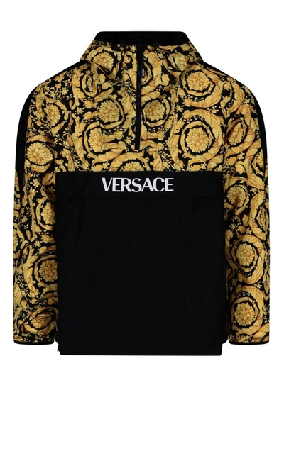 Shop Versace Barocco Printed Jacket In Multi