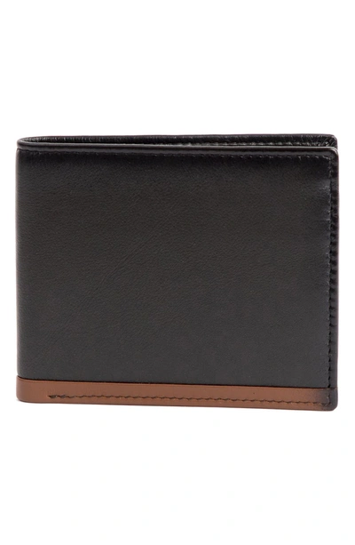 Shop Pinoporte Mario Billfold Leather Wallet In Brown/coganc