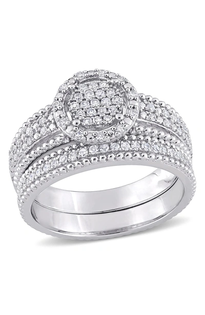 Shop Delmar Sterling Silver Diamond Cluster Ring