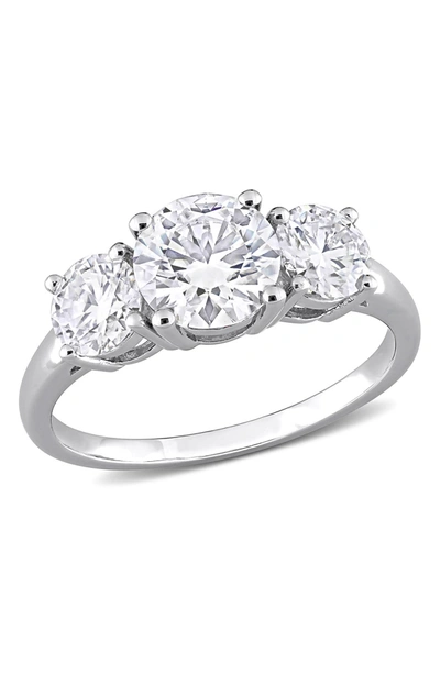 Shop Delmar Sterling Silver Dew Created Moissanite Ring