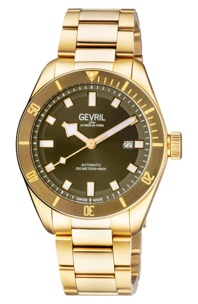 Shop Gevril Yorkville Bracelet Watch, 43mm In Gold