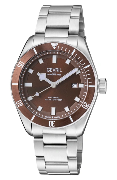 Shop Gevril Yorkville Bracelet Watch, 43mm In Silver
