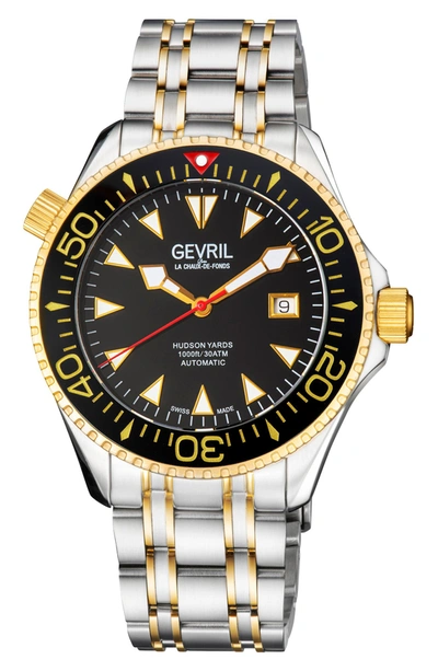 Shop Gevril Hudson Yards Two-tone Bracelet Watch, 43mm In Two Toned Ss Ipyg
