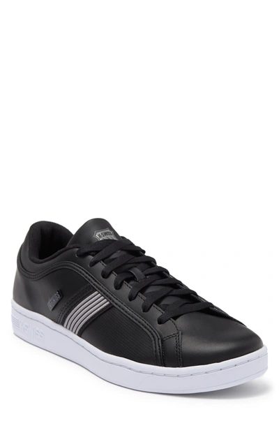 Shop K-swiss Court Northam Leather Sneaker In Black/ Stingray/ White