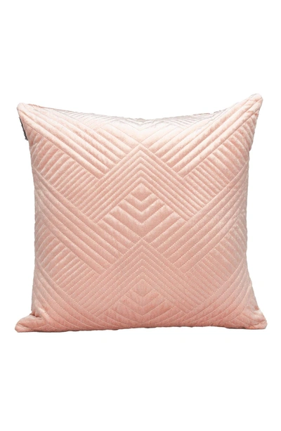 Parkland Collection Gaia Topstitched Throw Pillow In Pink
