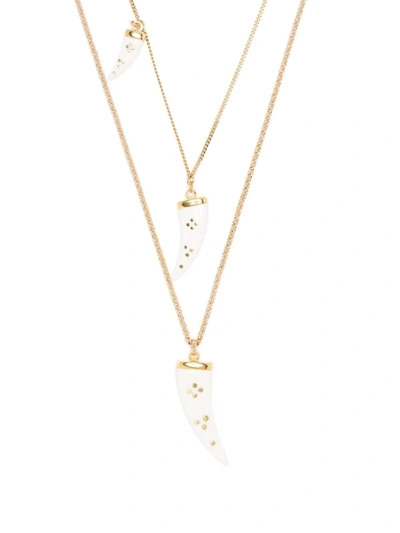 Shop Isabel Marant Collier Multi-chain Necklace In Gold