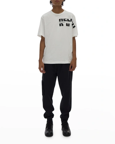 Shop Helmut Lang Men's Macro-logo T-shirt In White