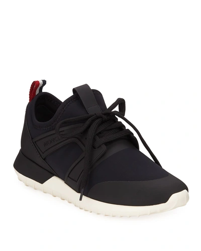 Shop Moncler Meline Stretch Sneakers In Black