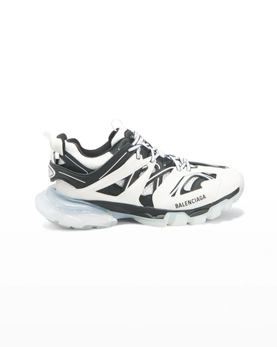 Shop Balenciaga Track Clear-sole Trainer Sneakers In White Black
