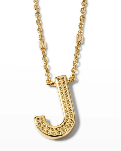 Shop Kendra Scott Letter J Pendant Necklace In Gold Metal