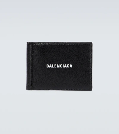 Shop Balenciaga Cash Bifold Wallet In Black/l White