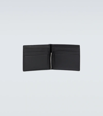 Balenciaga Black Cash Fold Wallet In Black/l White