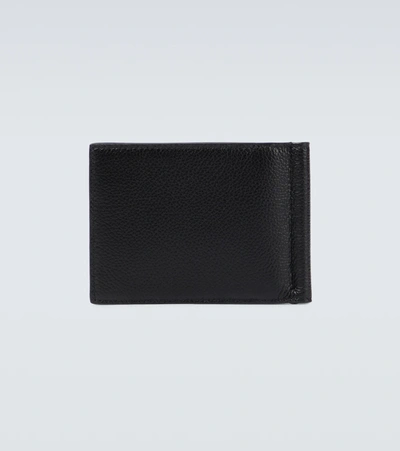 Balenciaga Black Cash Fold Wallet In Black/l White