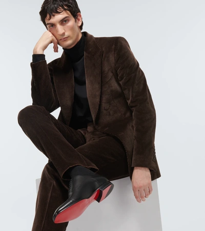 Christian Louboutin Black Greggo Orlato Lace-up Loafers In Black