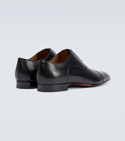 Shop Christian Louboutin Greggo Leather Oxford Shoes In Black