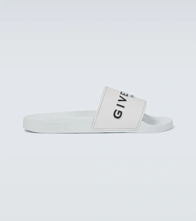 Shop Givenchy Rubber Slides In White